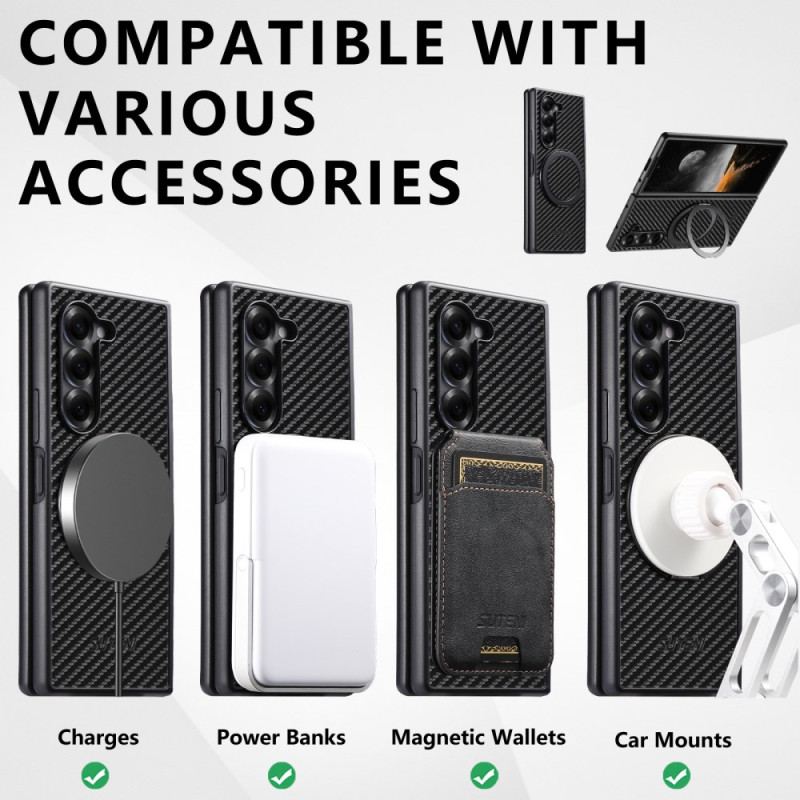 Skal Samsung Galaxy Z Fold 7 Magnetiskt Gångjärn Med Suteni-ringhållare