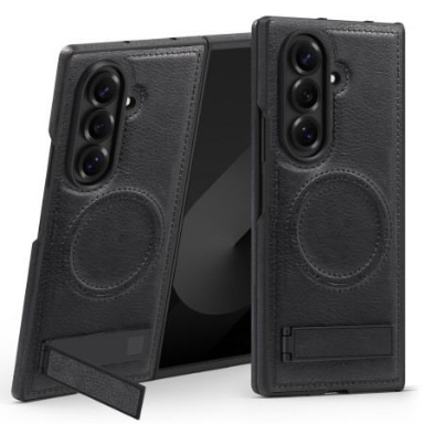 Skal Samsung Galaxy Z Fold 7 Magsafe Lädereffekt Och Stativ