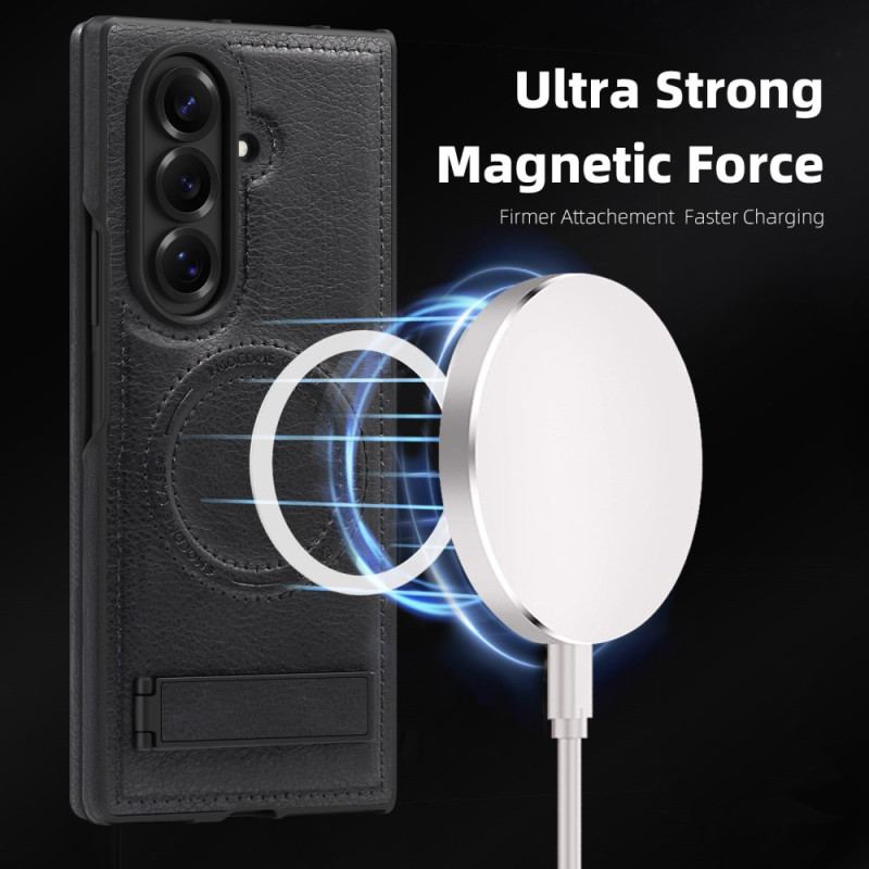 Skal Samsung Galaxy Z Fold 7 Magsafe Lädereffekt Och Stativ