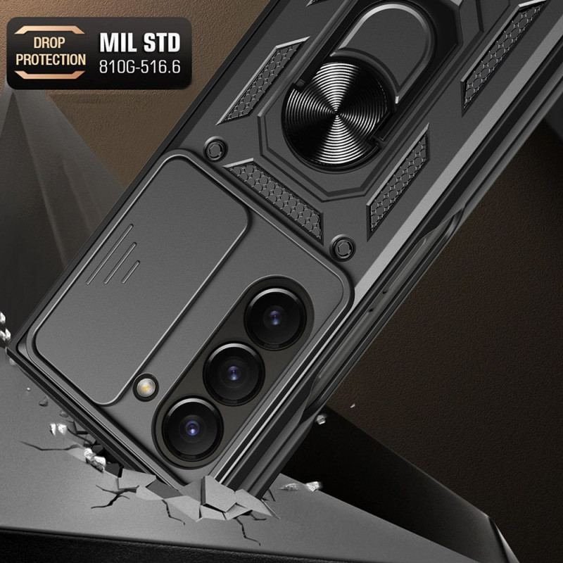 Skal Samsung Galaxy Z Fold 7 Ringhållare Och Glidande Kameraskydd