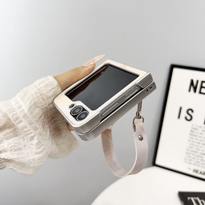 Skal För Samsung Galaxy Z Flip 7 Fe Diamantmönster Med Rem