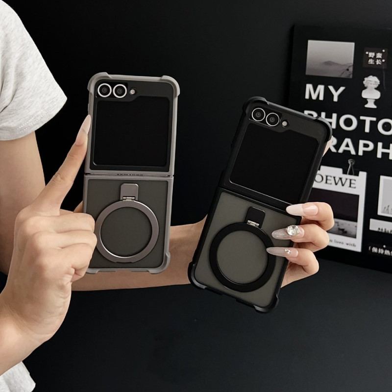 Skal För Samsung Galaxy Z Flip 7 Fe Inbyggt Magnetiskt Stativ