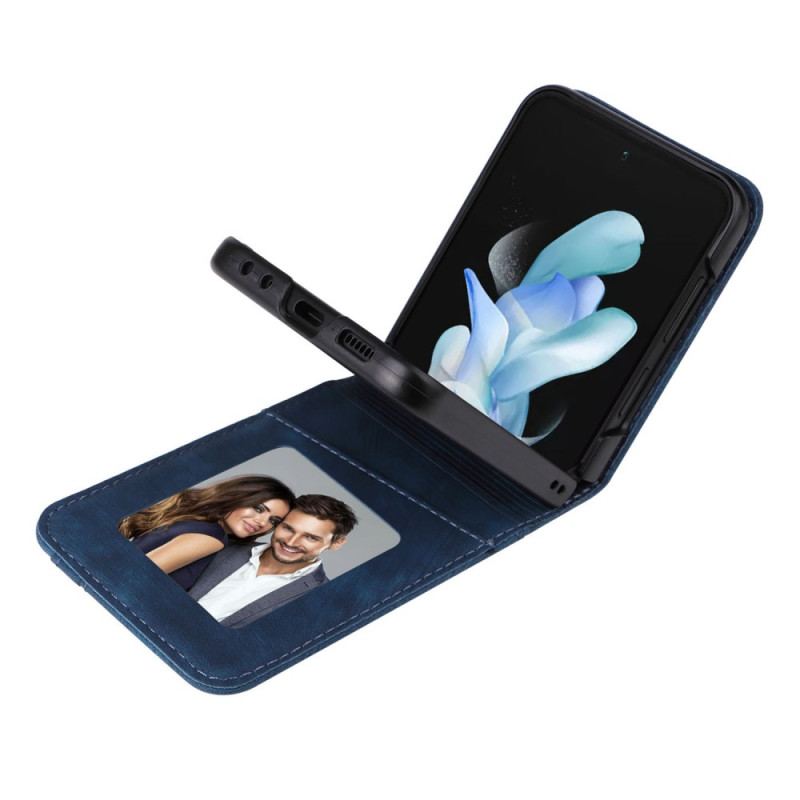 Skal För Samsung Galaxy Z Flip 7 Fe Läderkorthållare Med Effekt