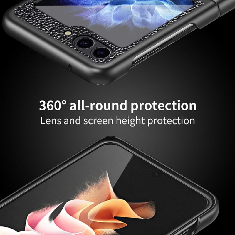 Skal För Samsung Galaxy Z Flip 7 Fe Litchi Konstläder