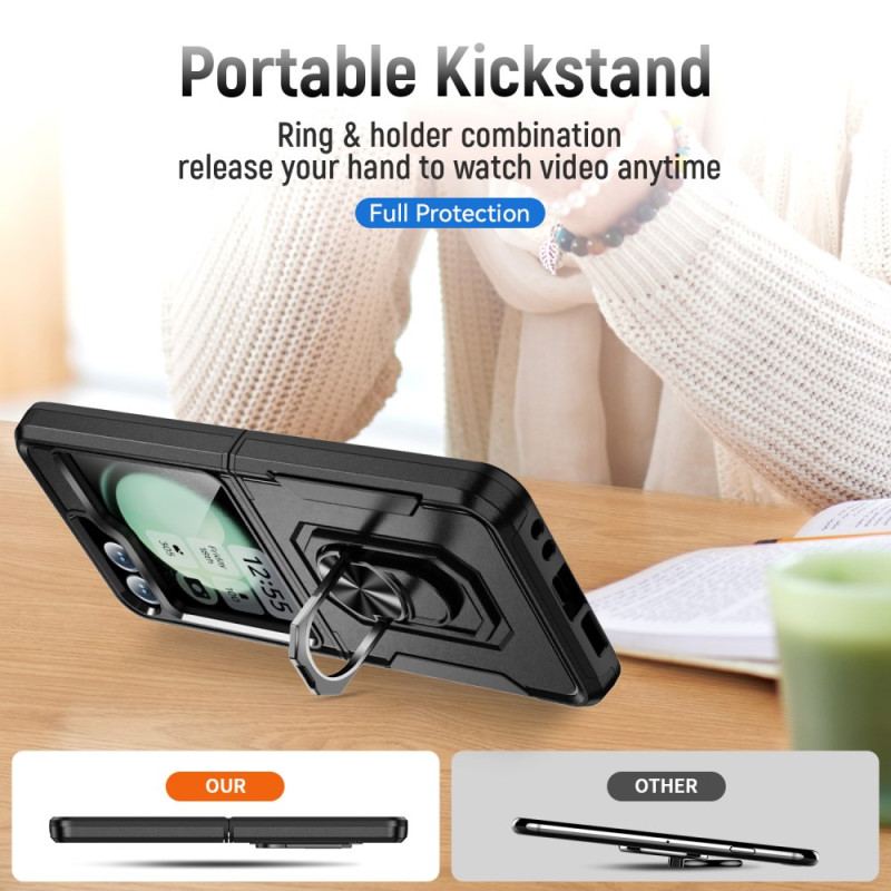 Skal För Samsung Galaxy Z Flip 7 Fe Robust Med Ringstativ