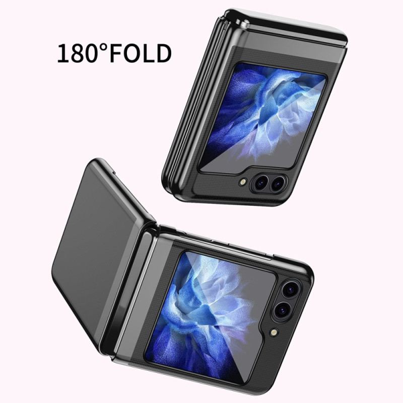 Skal För Samsung Galaxy Z Flip 7 Fe Transparent Design Och Metallisk Effekt