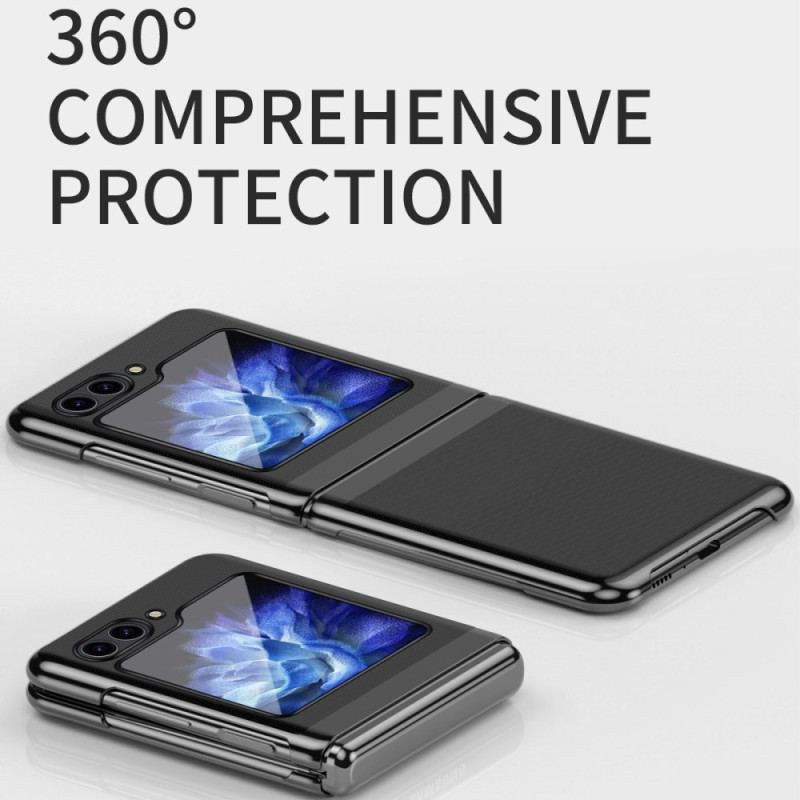Skal För Samsung Galaxy Z Flip 7 Fe Transparent Design Och Metallisk Effekt