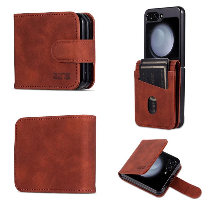 Skal Samsung Galaxy Z Flip 7 Fe Azns Korthållare I Konstläder