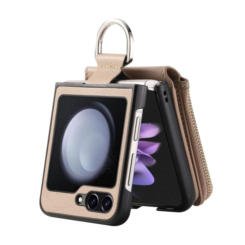 Skal Samsung Galaxy Z Flip 7 Fe Fack Med Dragkedja Och Ringhållare