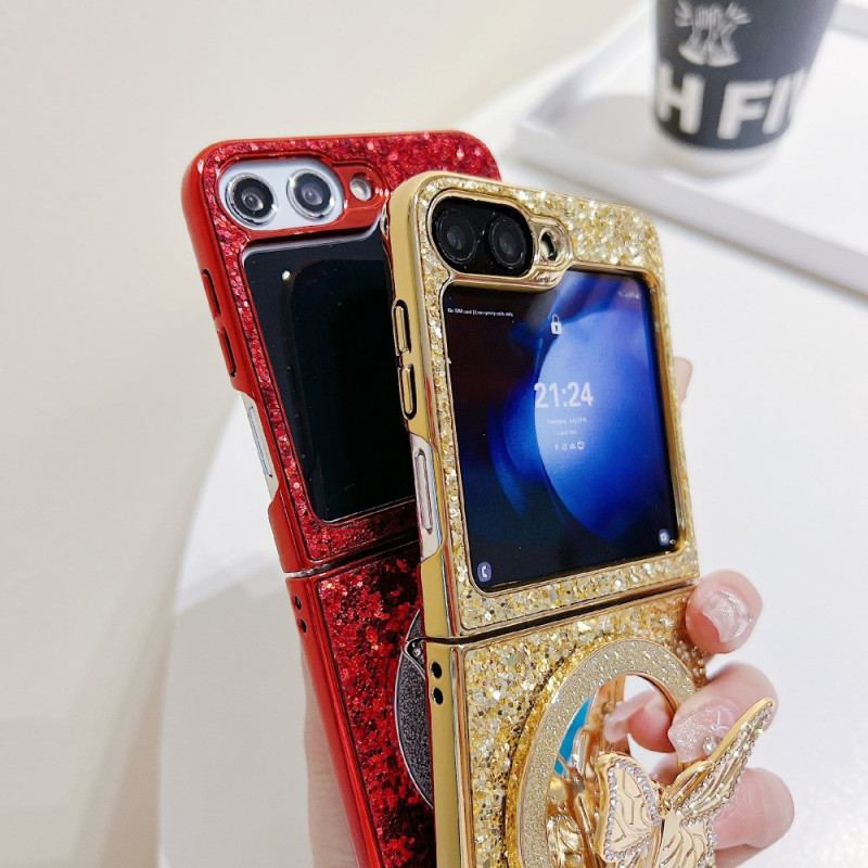 Skal Samsung Galaxy Z Flip 7 Fe Fjärilsställ Med Strass