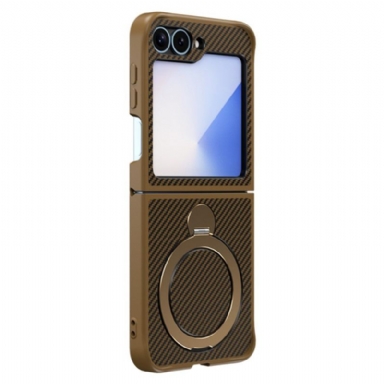 Skal Samsung Galaxy Z Flip 7 Fe Kolfiberdesign Med Magnetiskt Stativ