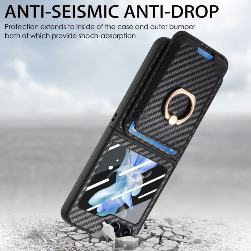 Skal Samsung Galaxy Z Flip 7 Fe Korthållare I Kolfiber