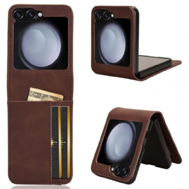 Skal Samsung Galaxy Z Flip 7 Fe Korthållare I Läderstil