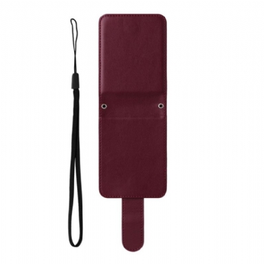 Skal Samsung Galaxy Z Flip 7 Fe Korthållare Med Lädereffekt