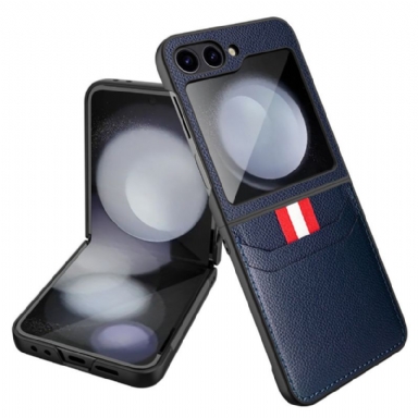 Skal Samsung Galaxy Z Flip 7 Fe Korthållare Med Litchitextur