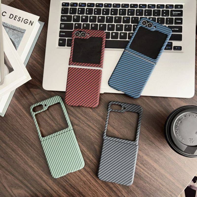 Skal Samsung Galaxy Z Flip 7 Fe Magnetisk Kolfiberstruktur