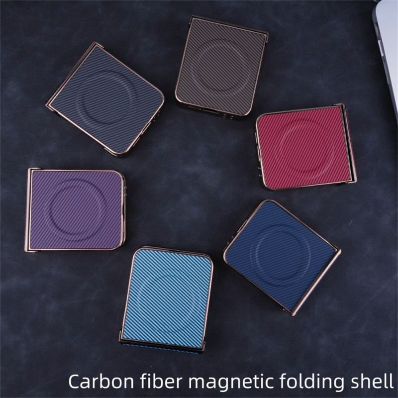Skal Samsung Galaxy Z Flip 7 Fe Magnetisk Kolfiberstruktur