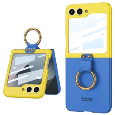 Skal Samsung Galaxy Z Flip 7 Fe Magnetiskt Gångjärnsskydd Och Tvåfärgat Stativ