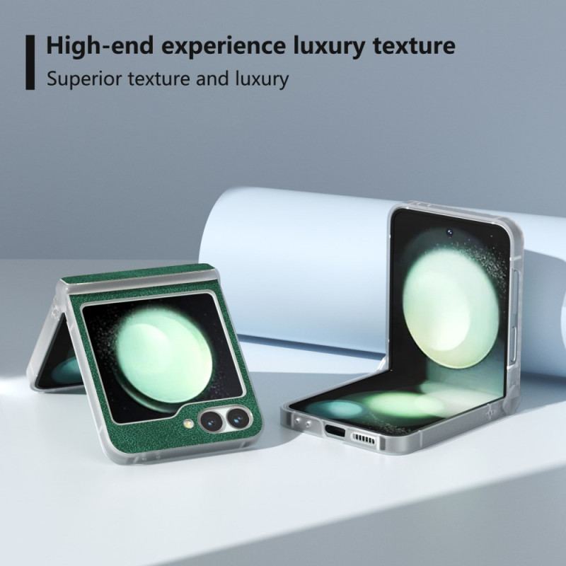 Skal Samsung Galaxy Z Flip 7 Fe Matt Lädereffekt