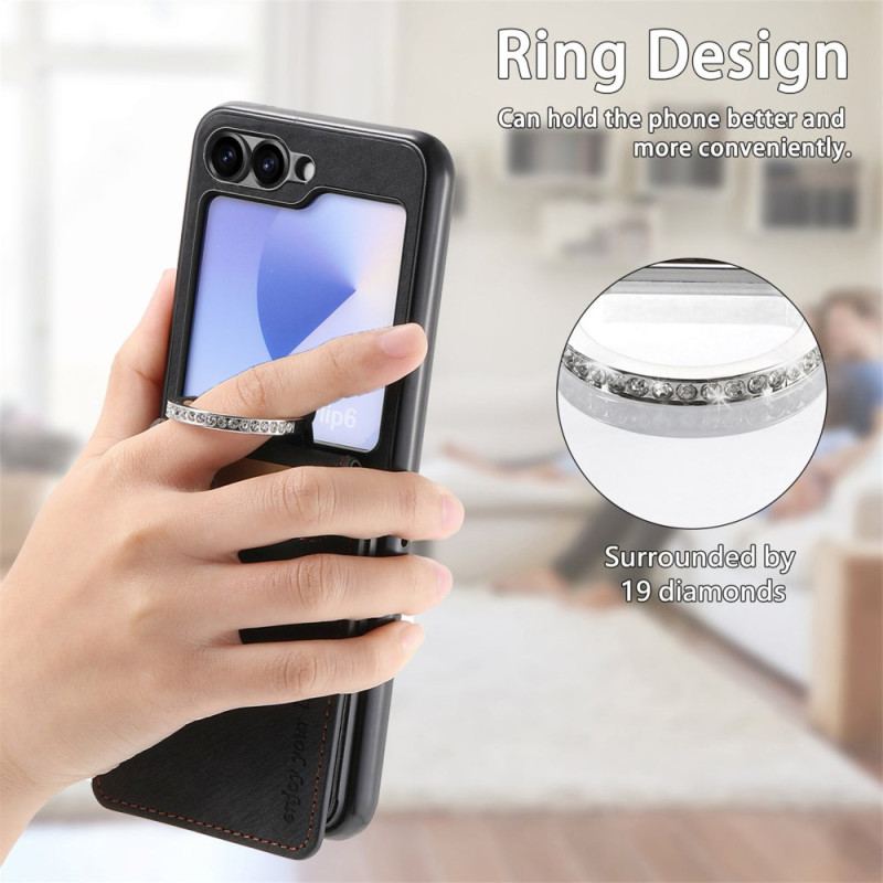 Skal Samsung Galaxy Z Flip 7 Fe Mockaeffekt Med Korthållare