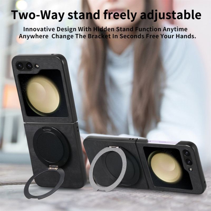 Skal Samsung Galaxy Z Flip 7 Fe Mockaeffekt Med Roterande Stativ