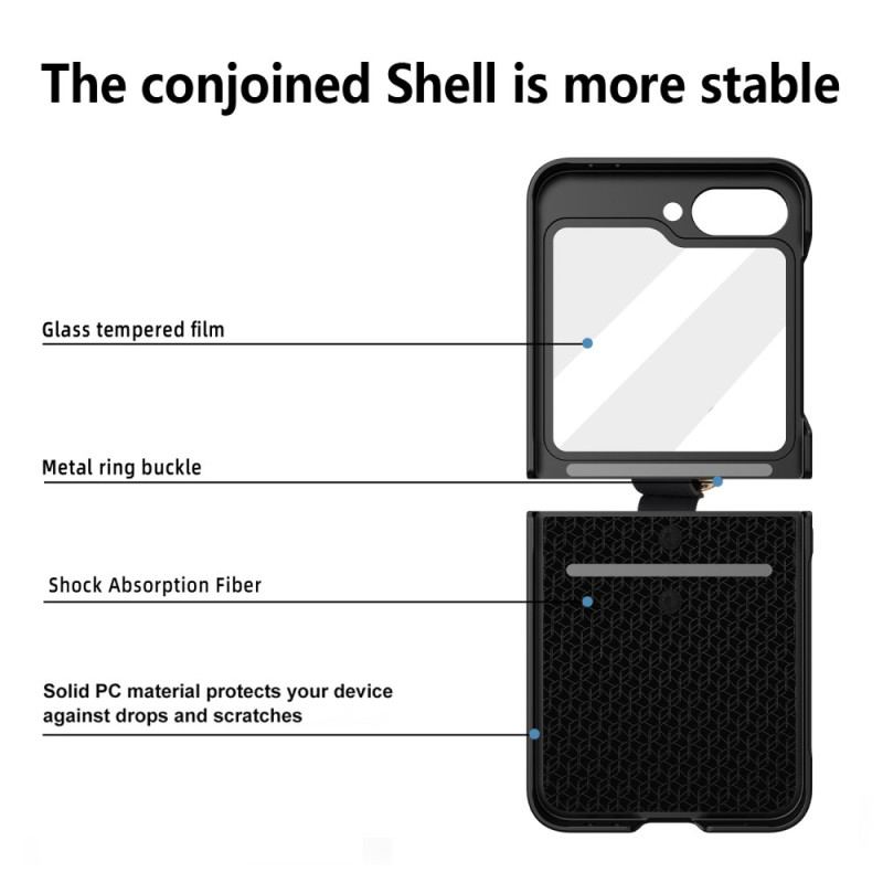 Skal Samsung Galaxy Z Flip 7 Fe Ringhållare Och Skyddsfilm