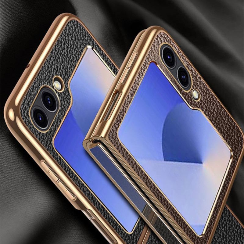 Skal Samsung Galaxy Z Flip 7 Fe Telefonfodral Äkta Läder