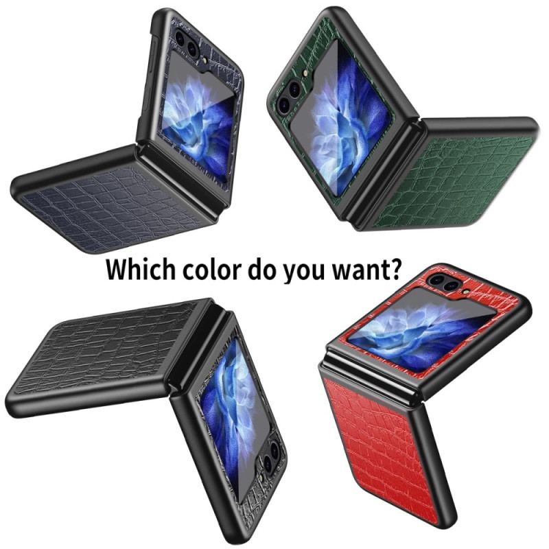 Skal Samsung Galaxy Z Flip 7 Fe Telefonfodral Krokodilstruktur