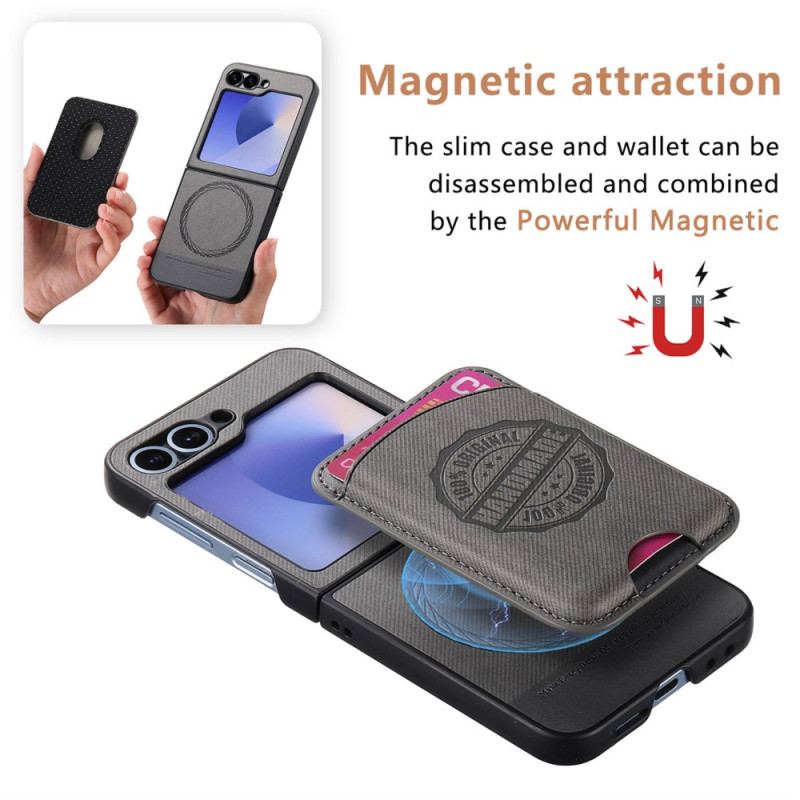 Skal Samsung Galaxy Z Flip 7 Fe Telefonfodral Magsafe-kompatibel Avtagbar Korthållare