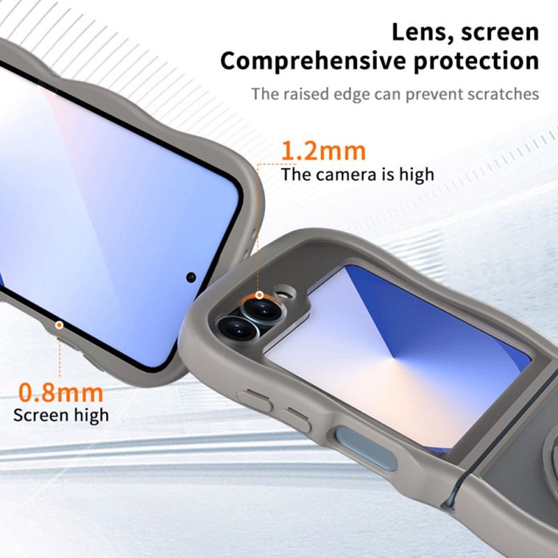 Skal Samsung Galaxy Z Flip 7 Fe Telefonfodral Roterande Stativ Och Inbyggd Spegel