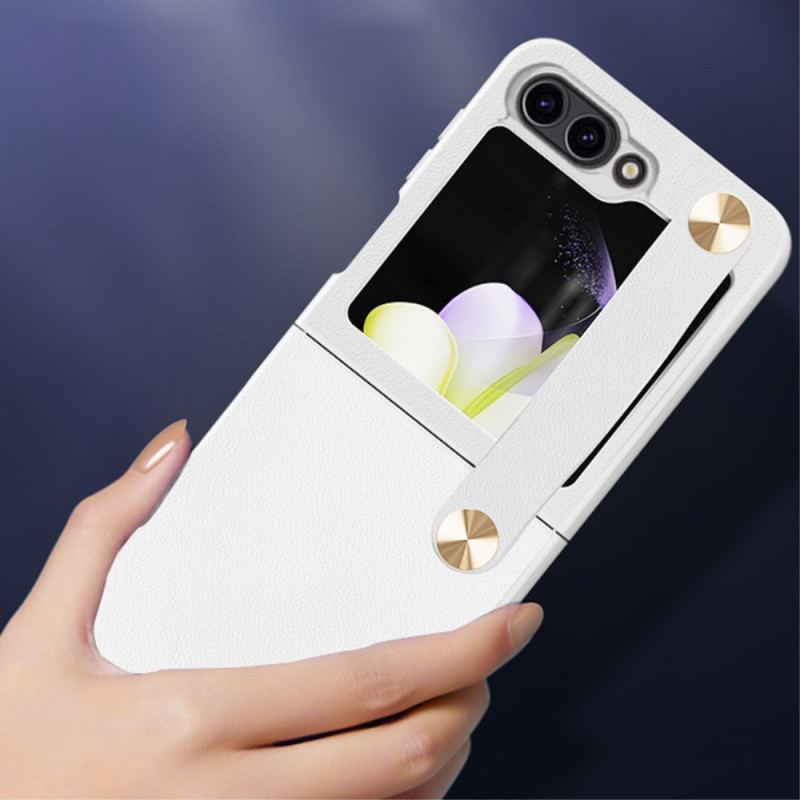 Skal Samsung Galaxy Z Flip 7 Fe Telefonfodral Ultratunn Gkk-läderrem