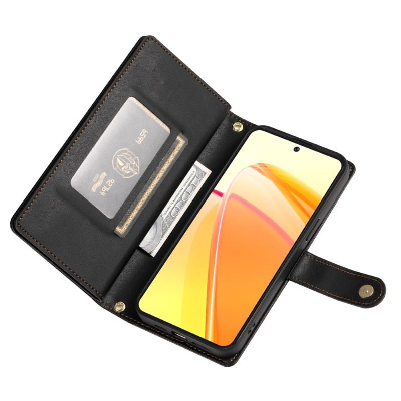 Fodral Oppo Reno 14f 5g Plånbok Med Rem Och Axelrem