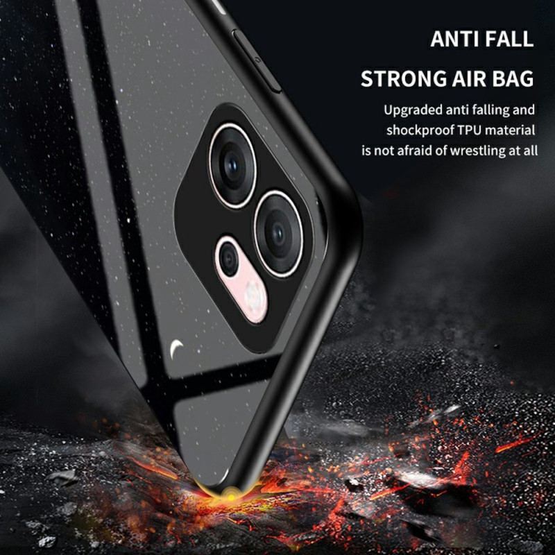 Skal Oppo Reno 14f 5g Himmelsfärgat Härdat Glas