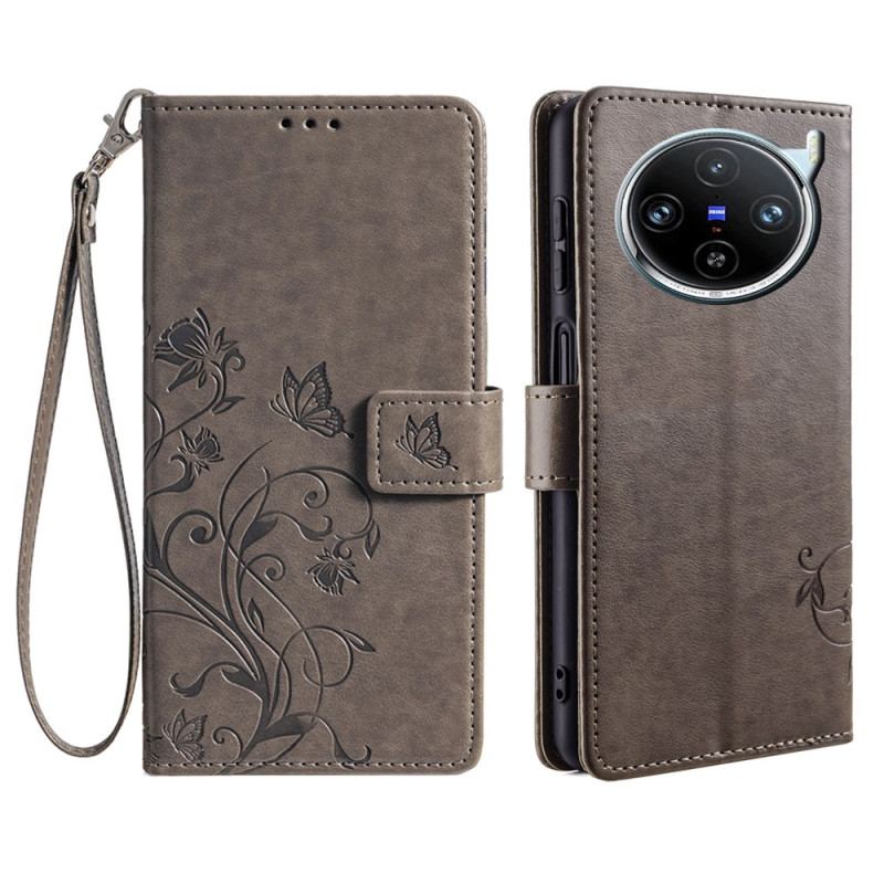 Fodral För Vivo X100 Pro Blommigt Armband