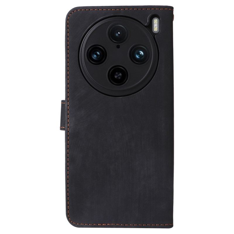 Fodral För Vivo X100 Pro Rem I Mockaeffekt