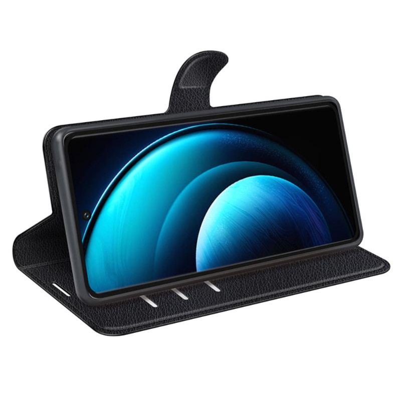 Läderskal Fodral Vivo X100 Pro Litchi Konstläder