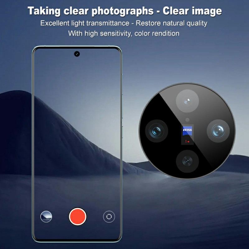 Linsskydd I Härdat Glas För Vivo X100 Pro Självpositionerande Ram (svart Version)