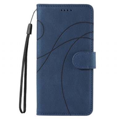 Fodral Realme C55 Vågiga Linjer Med Snodd