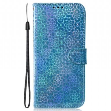 Läderskal Fodral Realme C55 Plånbok Med Discomotiv