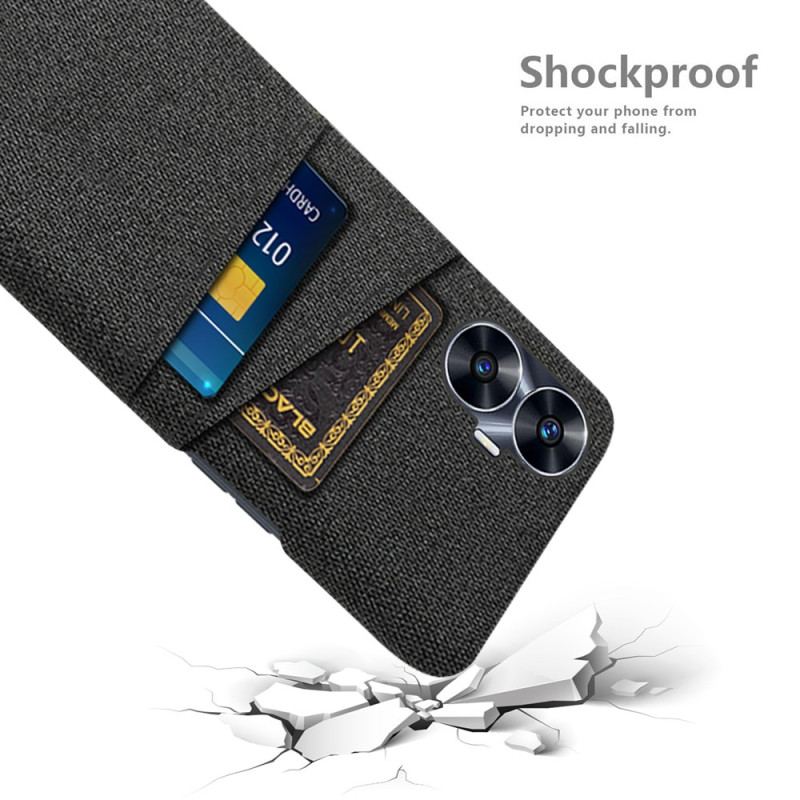 Skal För Realme C55 Korthållare I Dubbelt Tyg