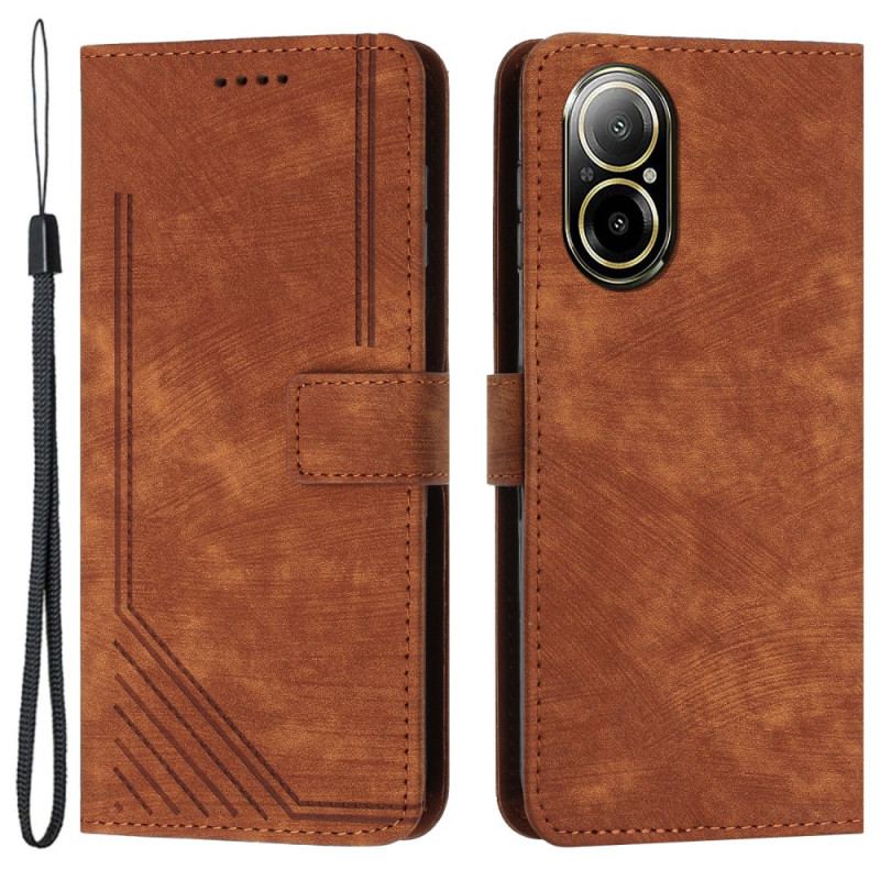 Läderfodral Realme C67 Telefonfodral Retrodesign