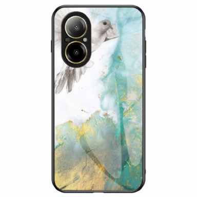 Skal Realme C67 Mönster I Härdat Glas I Marmor