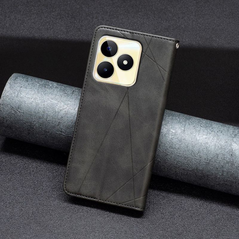 Folio-fodral Realme C53 Geometriskt Mönster