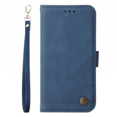 Läderfodral Realme C53 Telefonfodral Nit Med Rem