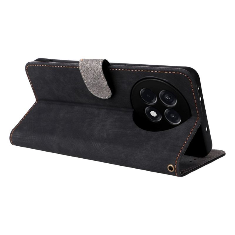 Fodral För Oneplus 13r Rfid-blockerande Lädereffekt Med Rem