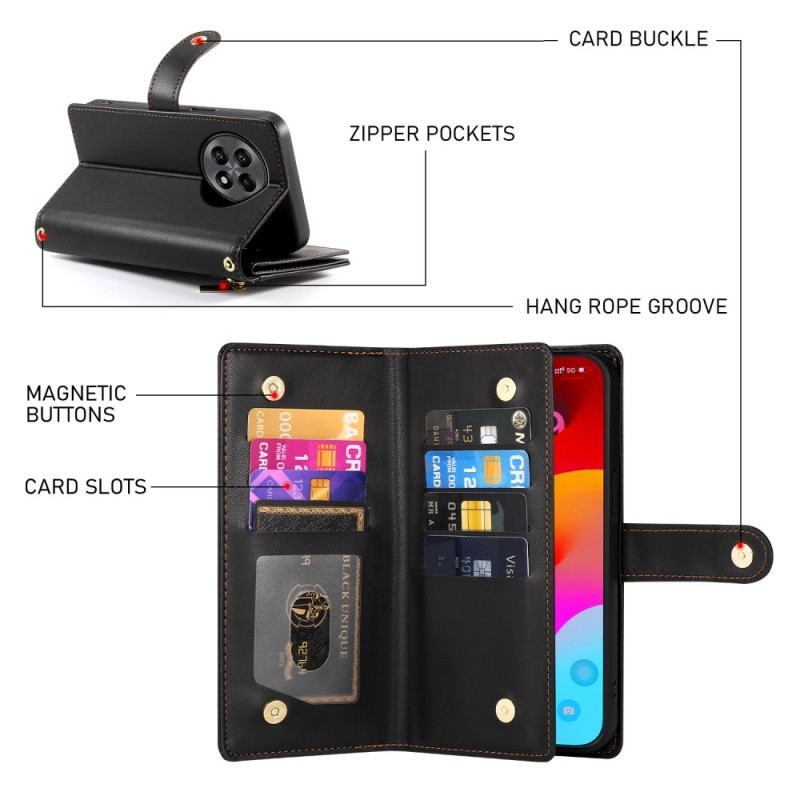 Fodral Oneplus 13r Plånbok Med Rem Och Axelrem