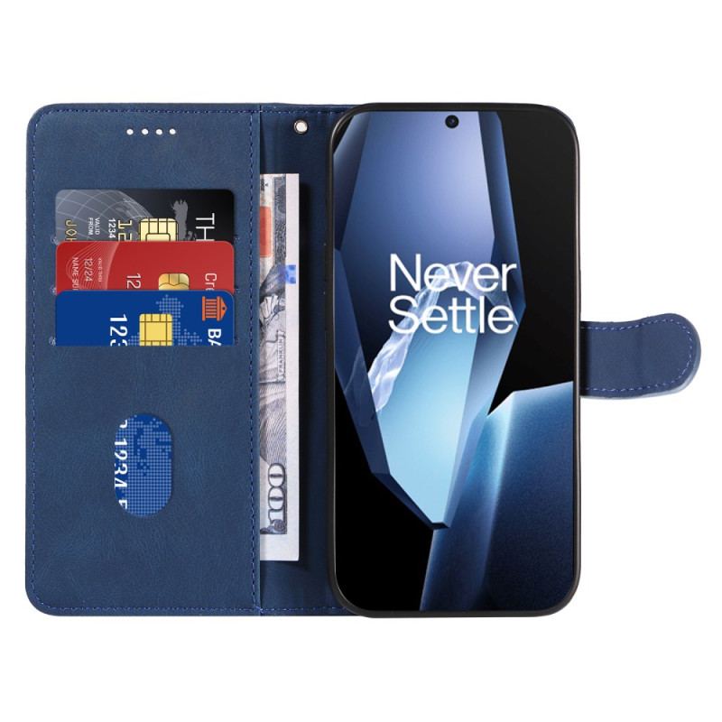 Läderfodral Oneplus 13r Telefonfodral Vågiga Linjer