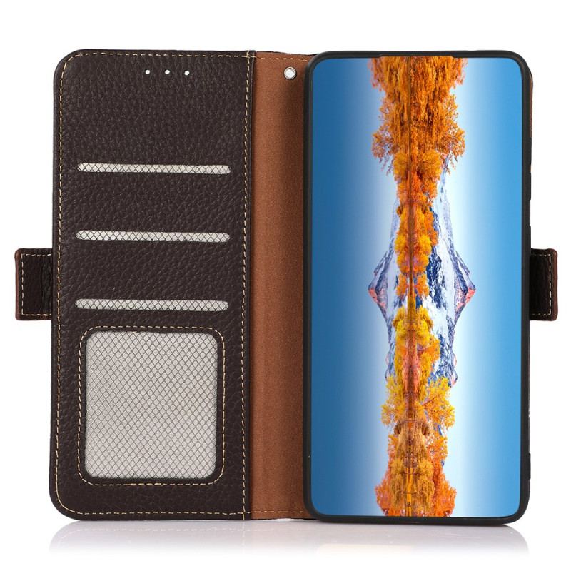 Läderskal Fodral Oneplus 13r Khazneh Läder Rfid-skydd