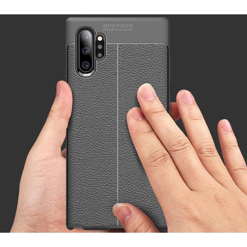 Skal För Samsung Galaxy Note 10+ / Note 10+ 5G Finishing Gel I Konstläder
