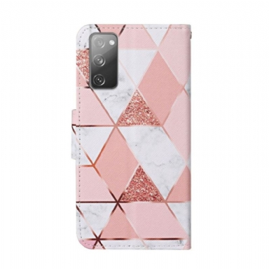 Läderfodral För Samsung Galaxy S20 FE Chic Geometri